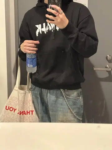 AIRWALK 블랙 후드티