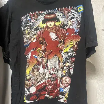 오토모 가츠히로 그래픽 티셔츠 블랙