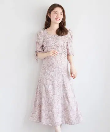 tocco closet 개더 플라워 프린트 원피스