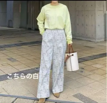 스터닝 루어 자카드 와이드 팬츠 0