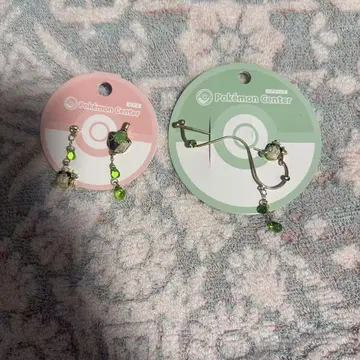포켓몬 센터 차데스 그우린차(야바소챠) 귀걸이 & 헤어 클립 세트 2개