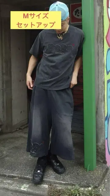 9090 OG Logo Vintage tee Shorts M 셋업