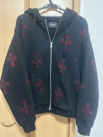 UNKNOWN 블랙 집업 후드티 S