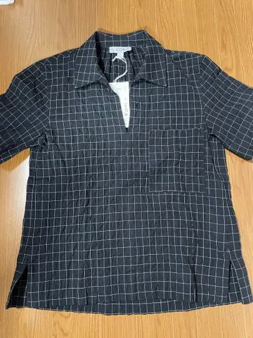 미사용 새상품 COS 반팔 체크 무늬 셔츠 32