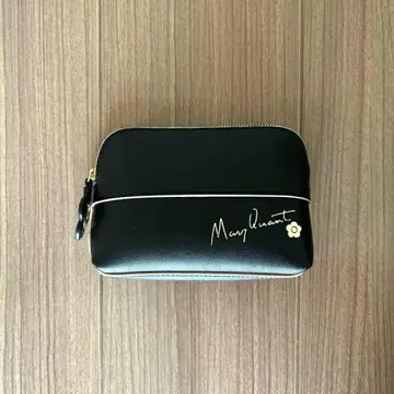 Mary Quant 블랙 파우치 플라워 참 포함