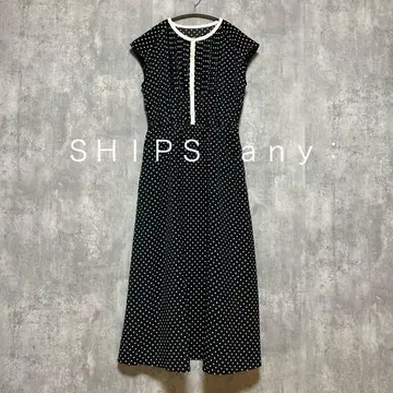 하자품 워셔블 도트 밴드 카라 원피스 쉽스 에니 SHIPS any