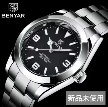 BENYAR 자동 감기 손목시계 익스플로러 블랙 미사용 새상품 풀세트