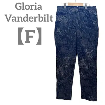 Gloria Vanderbilt [F] 데님 팬츠 블랙 자카드 무늬