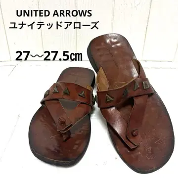 UNITED ARROWS 유나이티드 애로우즈 천연 가죽 샌들 스터드 장식