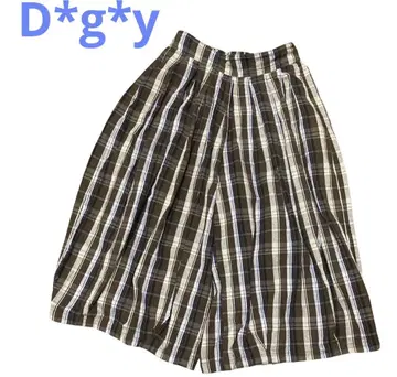 dgy 디지 와이 린넨 팬츠 와이드 팬츠 가우초 체크