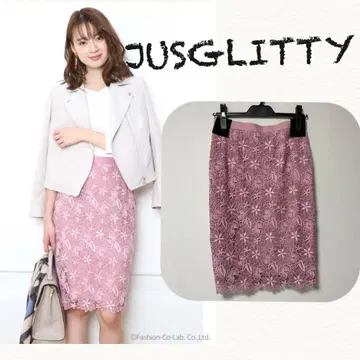 JUSGLITTY 그라데 레이스 타이트 스커트