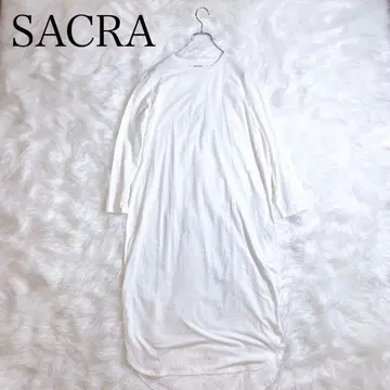 SACRA 원피스 코튼 맥시 길이 화이트 2022
