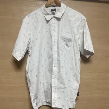 00's 파타고니아 기하학 패턴 오가닉 코튼 셔츠 반팔 (M)
