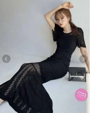RESEXXY 크로셰 니트 원피스