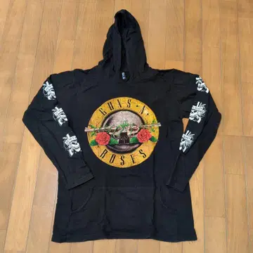 Guns N' Roses 후드 부착 롱 T 셔츠