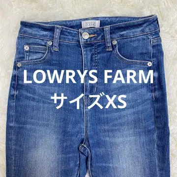 LOWRYS FARM 다크 블루 하이 웨스트 스키니 청바지