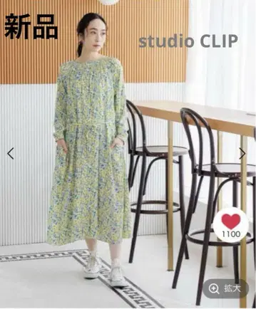 새상품 studio CLIP 스튜디오 클립 작은 꽃 프린트 원피스