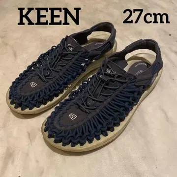 KEEN 네이비 뜨개질 디자인 샌들 27cm