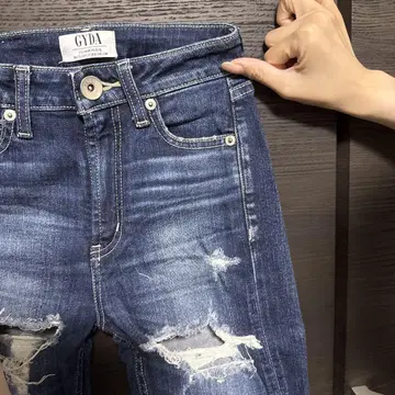 GYDA 데미지 가공 스키니 데님