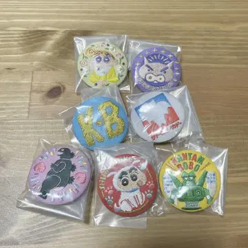 크레용 신짱 자수 캔뱃지 세트