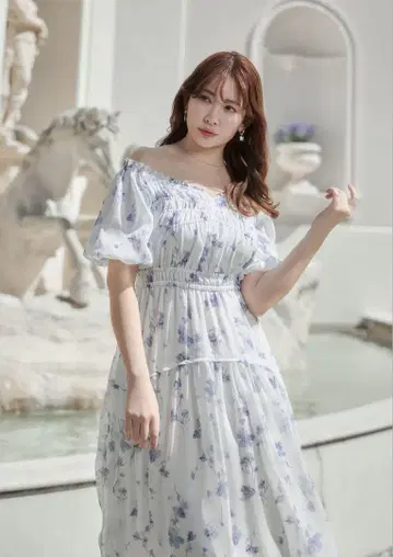 헤르리프토 벨 자르딘 시폰 드레스 M