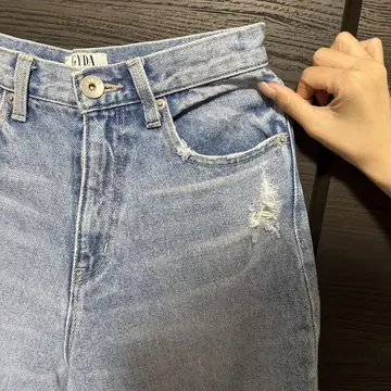 GYDA 미쵸파 콜라보 라이트 블루 데미지 데님