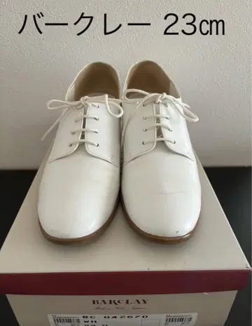 BARCLAY 버클레이 레이스업 펌프스 화이트 23cm 정품