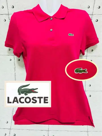 택 포함 새상품 LACOSTE 라코스테 로고 자수 폴로 셔츠 38