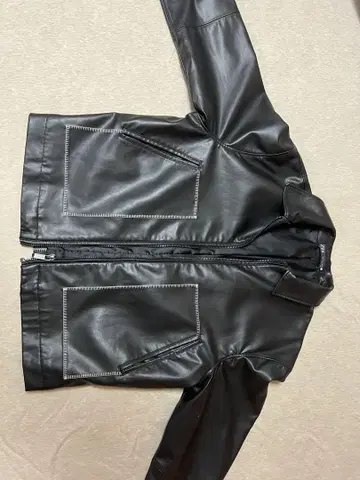 자라 블랙 가죽 자켓 L