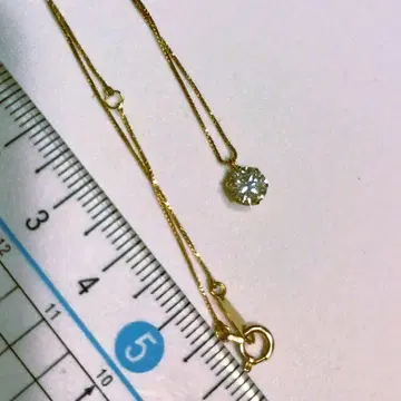 0.8캐럿 다이아몬드 핑크 골드 목걸이