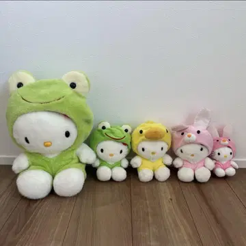 1998년 제작 헬로키티 동물 인형옷 봉제 인형 5종 세트