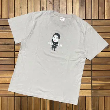 OBACHAN 아줌마 크루넥 반팔 티셔츠 가키사키