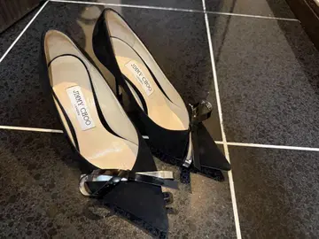 JIMMY CHOO 블랙 하이힐 펌프스 EU37.5 24.5cm