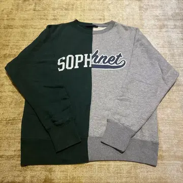 SOPHNET. 바이컬러 로고스 맨투맨 트레이닝복