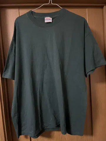 Hanes 헤인즈 90s 무지 티셔츠 다크 그린 L 사이즈 50/50