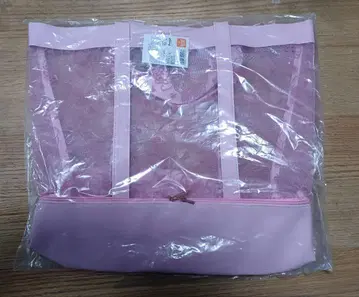 마이멜로디 2층 토트백 얇은 명함지갑 핑크