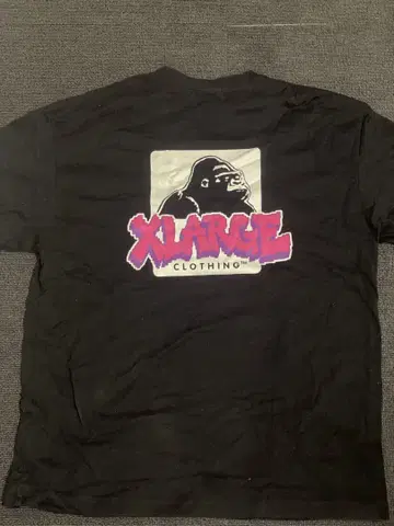 XLARGE 블랙 티셔츠 L 사이즈 고릴라 로고