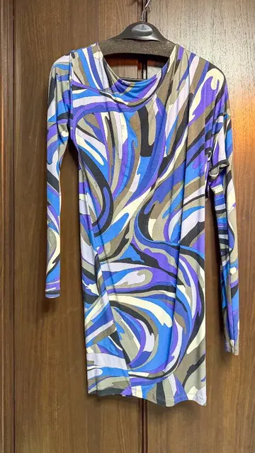 EMILIO PUCCI 긴팔 스월 패턴 원피스