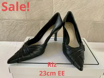 Ruiz 블랙 가죽 트위스트 디자인 펌프스 23cm