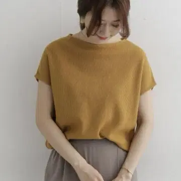 어반 리서치 리서치 도어즈 코튼 린넨 보트넥 컷 티셔츠