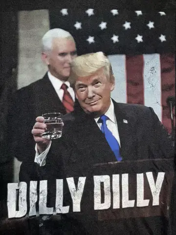 USA제 카드놀이 DILLY DILLY 티셔츠 구제 의류
