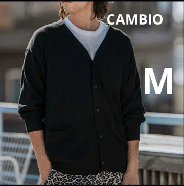 CAMBIO High Gauge 코튼 니트 가디건 블랙 M
