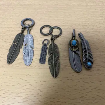 깃털 모티브 목걸이 실버