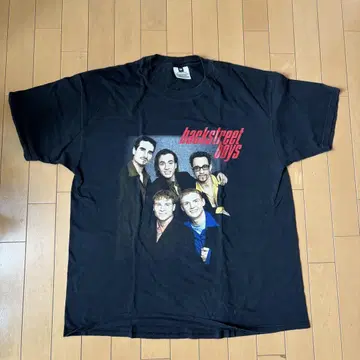 90s 백스트리트 보이즈 티셔츠 L 사이즈 블랙