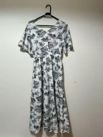 롱 원피스 프렌치 걸리시 리본 포함 아즈노아즈투 플러스