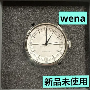 미사용 새상품 wena 자동 감기 아날로그 손목시계 실버 화이트