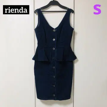 rienda 페플럼 원피스 스트레치 데님 S 한국 패션