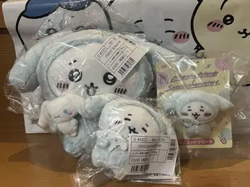 산리오 치이카와 (먼작귀) 시나모롤 봉제 인형 마스코트 브로치 세트