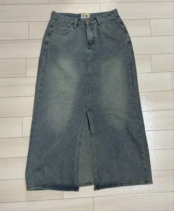 nyom 빈티지 워시 데님 스커트