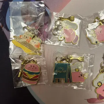커비 카페 한정 모구모구 지퍼 참 컬렉션 컴플리트 세트